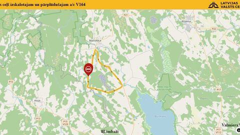 Valmieras novadā applūdis autoceļš Ramata-Mazsalaca-Vilzēni-Dikļi