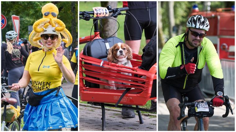 Foto: Riteņbraucēju "Dziesmu svētki" Siguldā – teju 200 izteiksmīgi kadri no Vienības brauciena
